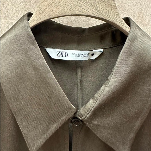 Zara chocolate brown blouse and trouser set. (Chic pyjama style). - Picture 5 of 7